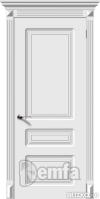 Дверь межкомнатная МДФ Трио ПГ эмаль белая