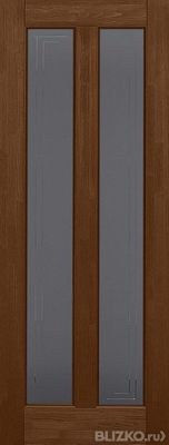 Дверь деревянная межкомнатная, Сорренто ДО (остекленная) цвет орех