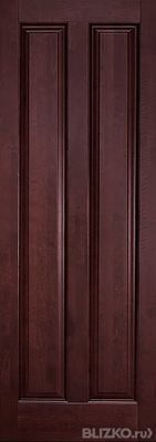 Дверь межкомнатная, Сорренто ДГ, цвет махагон, массив ольхи
