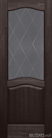 Дверь межкомнатная, Лео ДО,венге, массив брашированная сосна