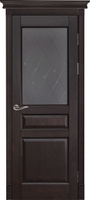 Дверь межкомнатная массив ольхи, Валенсия ДО (остекленная) , цвет венге
