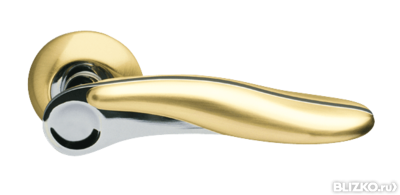 Дверная ручка раздельная Ursa LD48-1SG/CP-1 матовое золото/никель