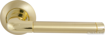 Дверная ручка раздельная Stella LD28-1SG/GP-4 матовое золото/золото