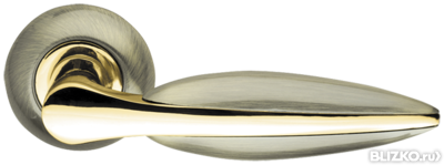 Дверная ручка раздельная Lacerta LD58-1AB/GP-7 бронза/золото