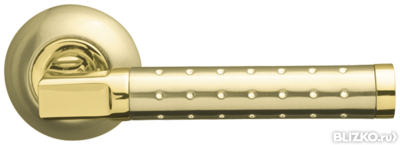 Дверная ручка раздельная Eridan LD37-1SG/GP-4 матовое золото/золото