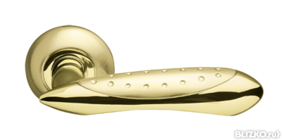 Дверная ручка раздельная Corvus LD35-1SG/GP-4 матовое золото/золото