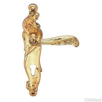 Дверная ручка на планке RIZO GOLD (OL) матовое золото фиксатор