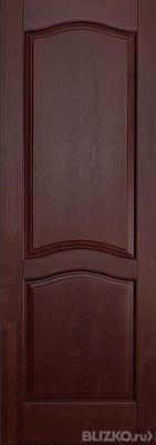 Дверь межкомнатная, Лео ДГ, цвет махагон, массив ольхи