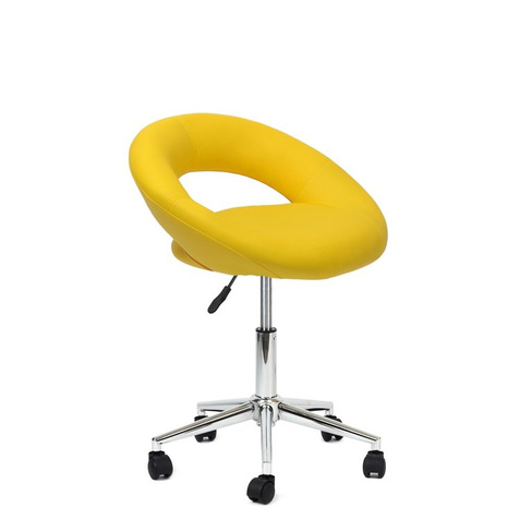 Полубарный стул на колесах "Barneo N-84 Mira" (Желтый)