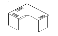 Стол криволинейный левый 1400х1200х750