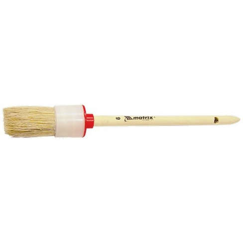 Кисть круглая, № 4, 25 мм, натуральная щетина, деревянная ручка MATRIX