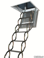 Лестница чердачная металлическая огнестойкая (60 мин) ножничная Fakro LSF