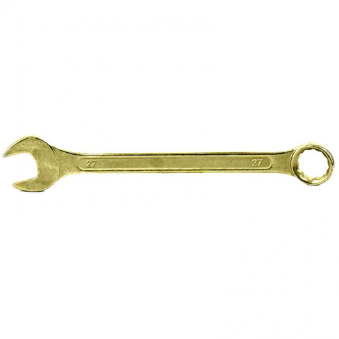 Ключ комбинированный, 27 мм, желтый цинк Сибртех СИБРТЕХ