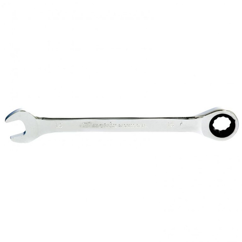 Ключ комбинированный трещоточный, 15 мм, CrV, зеркальный хром MATRIX