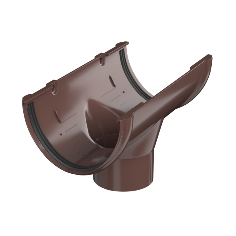 Воронка желоба водоприемная ПВХ Verat D125/80, коричневый от компании ...