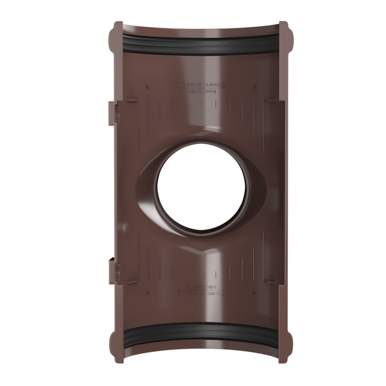 Воронка желоба водоприемная ПВХ Verat D125/80, коричневый от компании ...