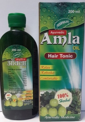 Аюрведическое масло амлы Ayurvedic Amla oil 100% Pushpanjali 200 мл