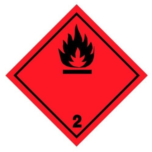 Знак «Опасность груза - воспламеняющиеся газы»