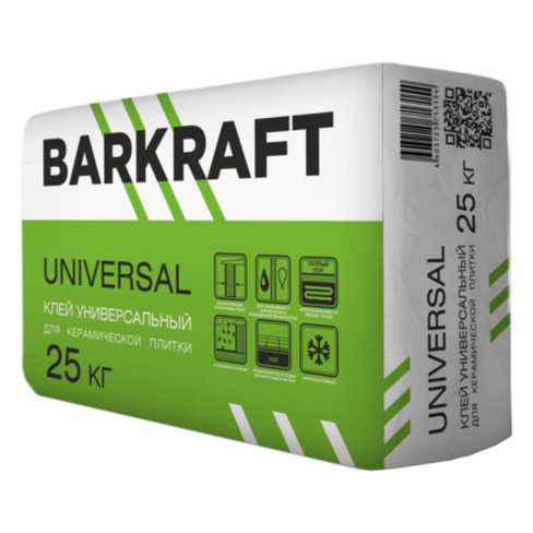 Клей BARKRAFT UNIVERSAL для керамической плитки и керамогранита 25 кг