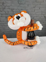 Фигура из шаров Тигр на бутылку