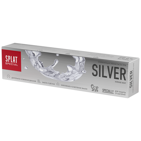 Зубная паста SPLAT Special Silver Intense Mint, 75 мл, разноцветный Splat