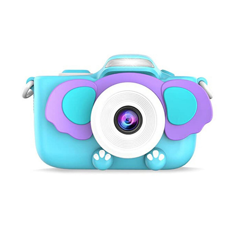 Детский фотоаппарат с силиконовым чехлом "Слоник"