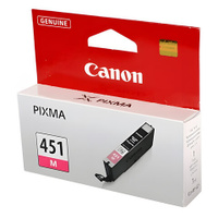 Картридж струйный CANON (CLI-451M) Pixma iP7240 и другие, пурпурный, оригинальный