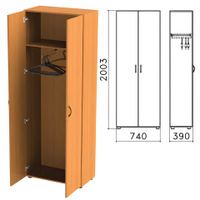 Шкаф для одежды Фея 740х390х2000 мм цвет орех милан ШФ17.5
