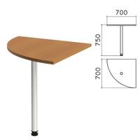 Стол приставной угловой Монолит 700х700х750 мм цвет орех гварнери Комплект