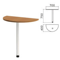 Стол приставной полукруг Монолит 700х400х750 мм цвет орех гварнери Комплект