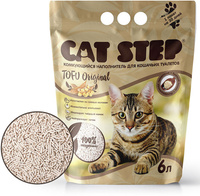 Наполнитель комкующийся растительный Cat Step Tofu Original, 6л