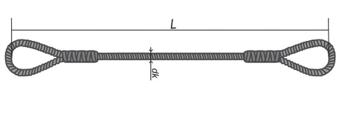 Строп канатный петлевой СКП 5,0 (УСК) опрессовка Длина 2м D каната 22,5