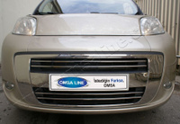 Накладки на решетку радиатора Omsa (4 шт, сталь) Fiat Fiorino 2007-2015
