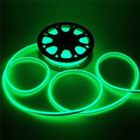 Неон ПВХ "LEDS POWER" силикон ПРЕМИУМ 8*16 11Вт/м 12В в блистере (5м) зелёный LP-N-816-2835G