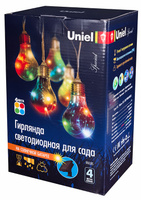 Светильник садовый, гирлянда Uniel USL-S-126-PT4000 на солнечной батарее, 10 светодиодов UL-00003332