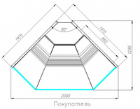 Витрина универсальная Полюс G120 VV-5 (внешний угол, динамика) Polus