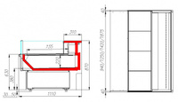 Витрина холодильная открытая Полюс GC110 SM 2,0-2 (с боковинами, открытая) Polus