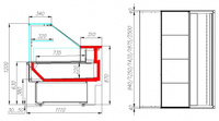 Витрина холодильная Полюс GC110 SM 2,0-1 (с боковинами) Polus