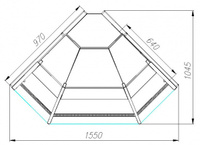 Витрина холодильная Полюс ВХСу-1 Carboma GC95 внешний 90 (GC95 VM-5 KombiLux / Inox) Polus