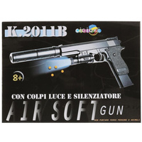 Пистолет с глушителем, с фонарем, съемный магазин арт.1B00082