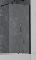 Шторка на ванну RGW-SC-050B чёрный/прозрачное/6 мм 90*150 (351105009-14)