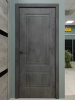 Межкомнатная дверь экошпон Марсель бетон темный ДГ