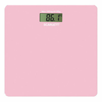 Весы напольные SCARLETT SC-BS33E041 электронные вес до 180 кг квадратные стекло розовые