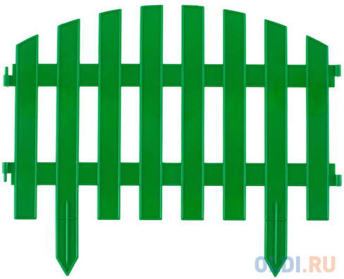 Забор декоративный "Винтаж", 28 х 300 см, зеленый, Россия// Palisad