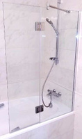 Шторка для ванны Oporto Shower 804SMP 110x140 см распашная прозрачное стекло (804SMP/110)