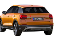 Накладка над номером на багажник Omsa (сталь) Audi Q2 2016+