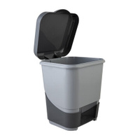 Ведро-контейнер 8 л с педалью для мусора 30х25х24 см цвет серый/графит 427-СЕРЫЙ 434270065