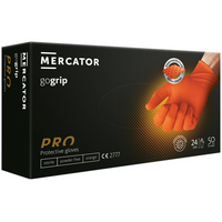 Перчатки особо прочные нитриловые размер XL, Меркатор/Mercator GoGrip, защитные оранжевые, 25 пар Mercator Medical
