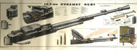 Плакат на двух листах "12,7-мм пулемёт НСВТ"