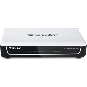Коммутатор Tenda S16 (16 портов Ethernet 10/100 Мбит/сек, IEEE 802.3 10Base-T, 802.3u 100Base-TX, 802.3x Flow Control) (